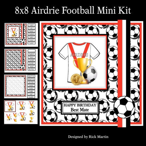 8x8 Airdrie Football Club Mini Pyramage Kit - x4 A4 Sheets 