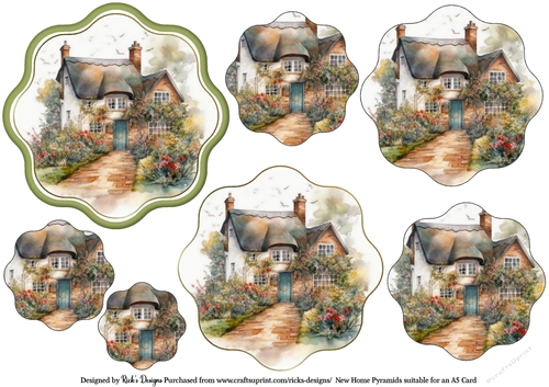 New Home Pyramids 1 suitable for an A5 Card