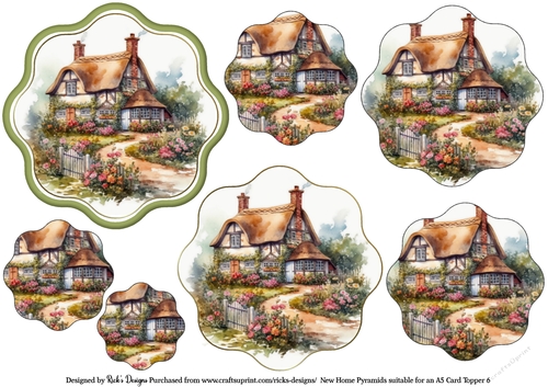 New Home Pyramids 6 suitable for an A5 Card