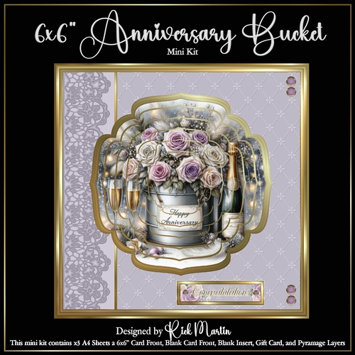 6x6 Anniversary Bucket Mini Kit - x3 A4 sheets 