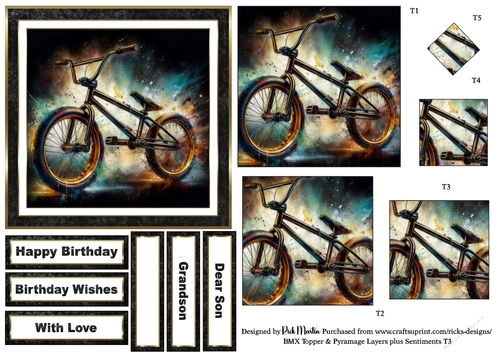 BMX Topper, Pyramage Layers and Sentiments T3