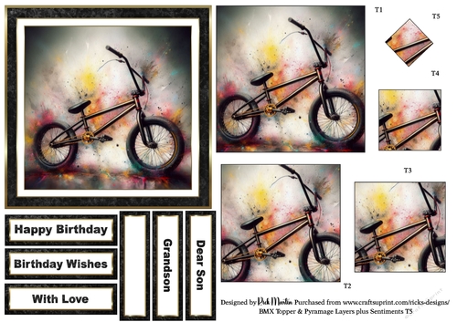 BMX Topper, Pyramage Layers and Sentiments T5