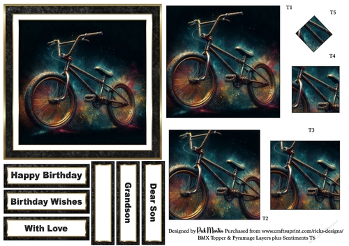 BMX Topper, Pyramage Layers and Sentiments T6