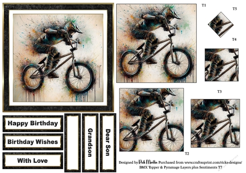 BMX Topper, Pyramage Layers and Sentiments T7
