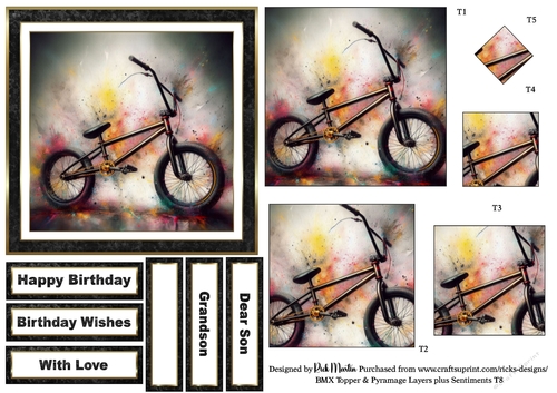 BMX Topper, Pyramage Layers and Sentiments T8