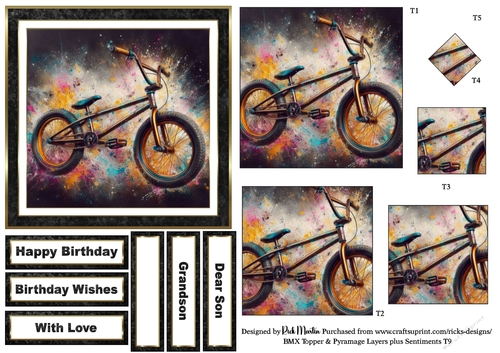 BMX Topper, Pyramage Layers and Sentiments T9