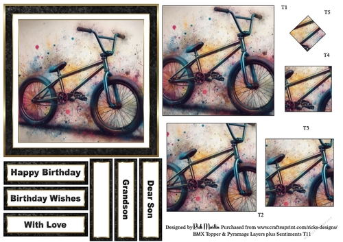 BMX Topper, Pyramage Layers and Sentiments T11