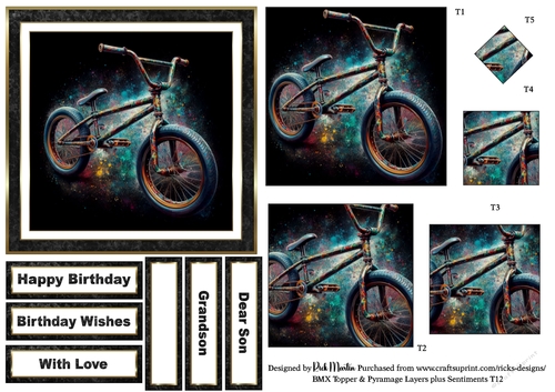 BMX Topper, Pyramage Layers and Sentiments T12