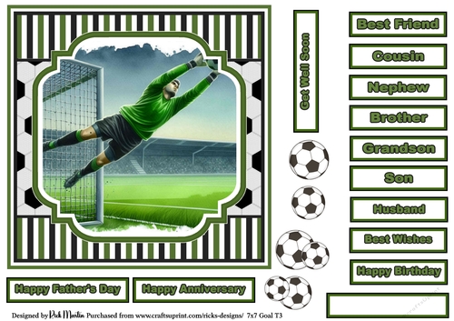 7x7 Goal 3 Card Front, with Sentiments
