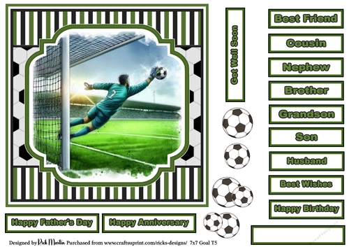 7x7 Goal 5 Card Front, with Sentiments