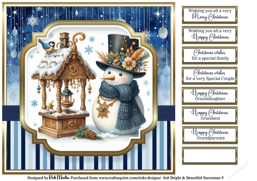 8x8 Bright & Beautiful Snowmen 9