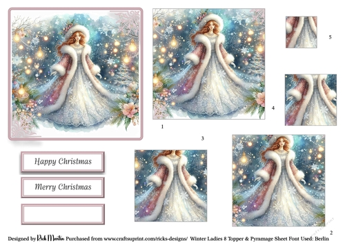 7x7 Winter Ladies 8 Pyramage Layers