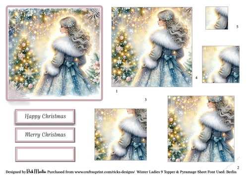 7x7 Winter Ladies 9 Pyramage Layers