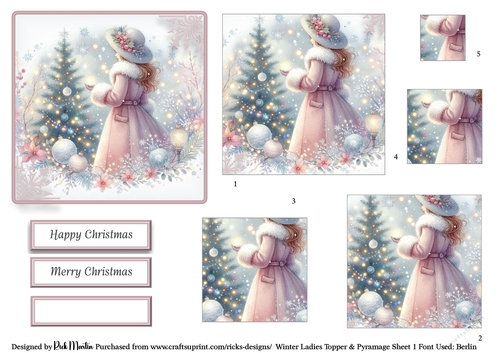 7x7 Winter Ladies 1 Pyramage Layers