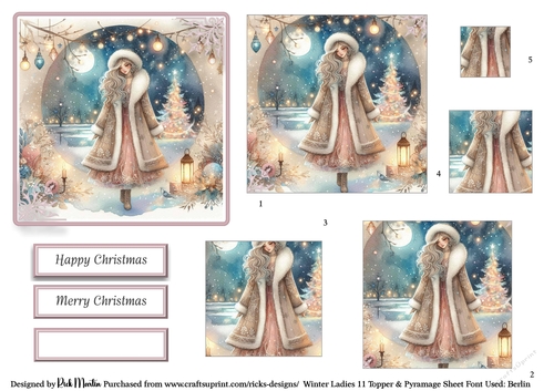 7x7 Winter Ladies 11 Pyramage Layers