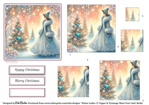 7x7 Winter Ladies 12 Pyramage Layers