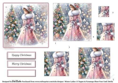 7x7 Winter Ladies 13 Pyramage Layers