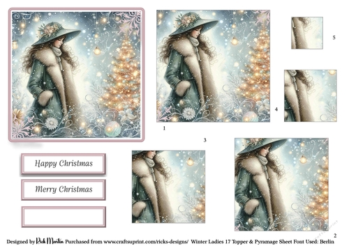 7x7 Winter Ladies 17 Pyramage Layers