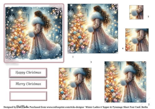 7x7 Winter Ladies 6 Pyramage Layers