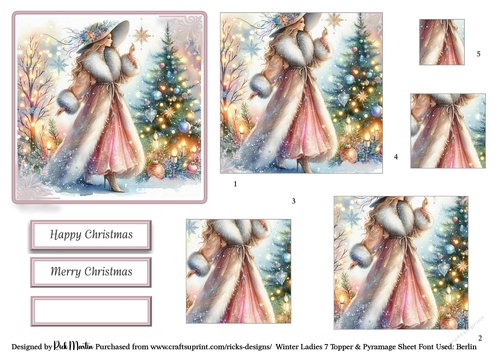 7x7 Winter Ladies 7 Pyramage Layers