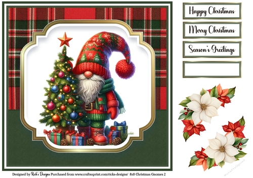 8x8 Christmas Gnomes Topper 2