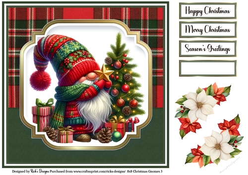 8x8 Christmas Gnomes Topper 3
