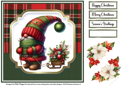 8x8 Christmas Gnomes Topper 4