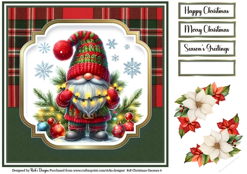 8x8 Christmas Gnomes Topper 6