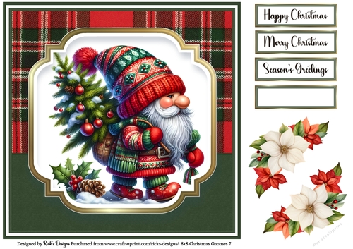 8x8 Christmas Gnomes Topper 7