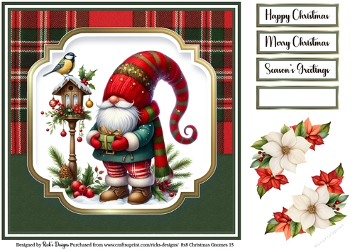 8x8 Christmas Gnomes Topper 15