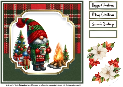 8x8 Christmas Gnomes Topper 16