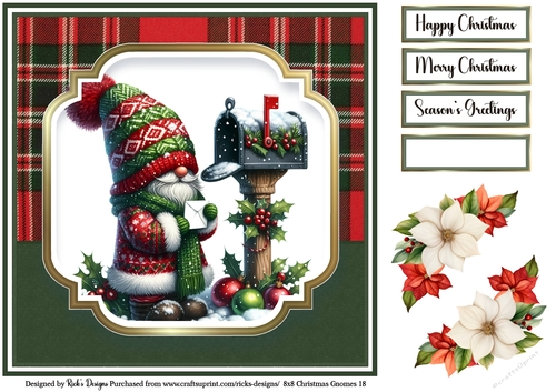 8x8 Christmas Gnomes Topper 18