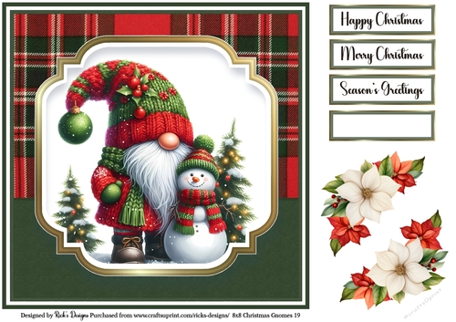 8x8 Christmas Gnomes Topper 19
