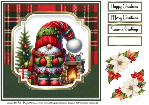 8x8 Christmas Gnomes Topper 21
