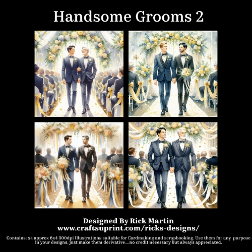 Handsome Grooms 2 - For Cardmakers & Designers 