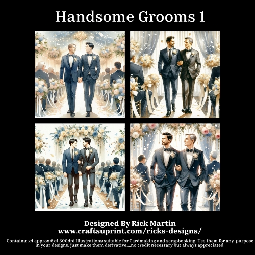 Handsome Grooms 1 - For Cardmakers & Designers 