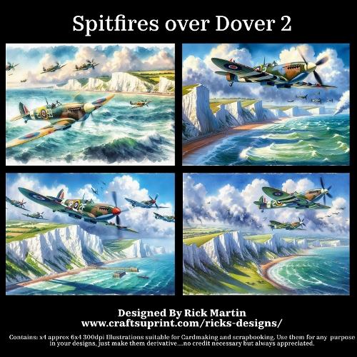 Spitfires over Dover 2 - For Cardmakers & Designers 