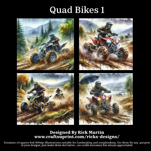 Quad Bikes  - For Cardmakers & Designers 