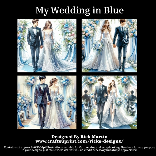 My Wedding in Blue  - For Cardmakers & Designers 