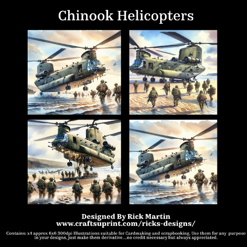 Chinook Helicopters  - For Cardmakers & Designers 