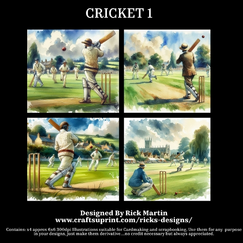 CRICKET 1 - Illustrations for Cardmakers & Designers 