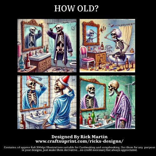 HOW OLD? 1 - Illustrations for Cardmakers & Designers 