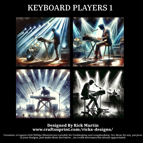 KEYBOARD PLAYERS 1 - Illustrations for Cardmakers & Designers 