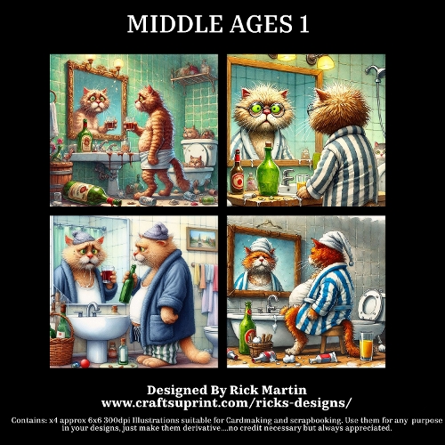 MIDDLE AGES 1 - Illustrations for Cardmakers & Designers 