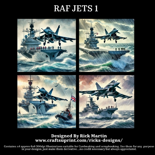 RAF JETS - Illustrations for Cardmakers & Designers 