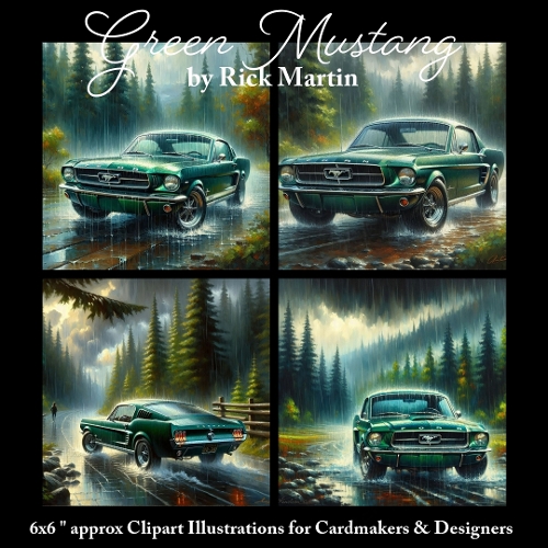 GREEN MUSTANG - Illustrations for Cardmakers & Designers 