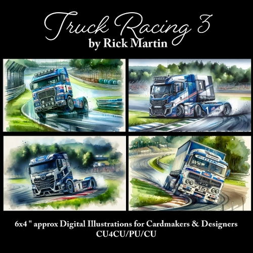 TRUCK RACING 3 - Illustrations for Cardmakers & Designers 