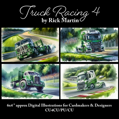 TRUCK RACING 4 - Illustrations for Cardmakers & Designers 