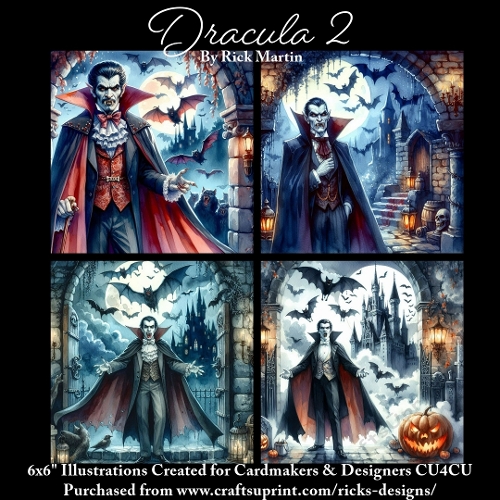DRACULA 2 - Illustrations for Cardmakers & Designers 