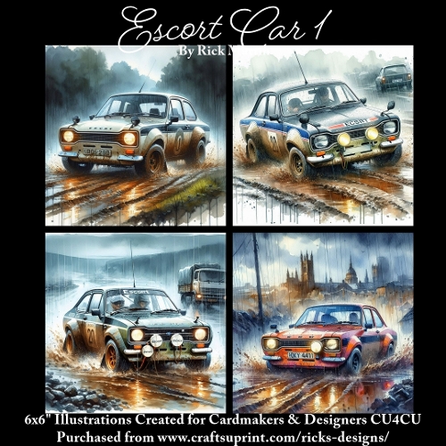 ESCORT CAR 1 - Illustrations for Cardmakers & Designers 